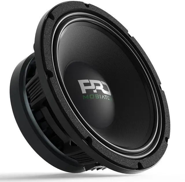 Main image of mobiator PRO108MB Loudspeaker - 10" Midbass Aluminum Basket, 1400W Max, 700W RMS, 8 Ohms - Premium Quality Audio Door Speakers for Car or Truck Stereo Sound System (MB-PRO108MB)