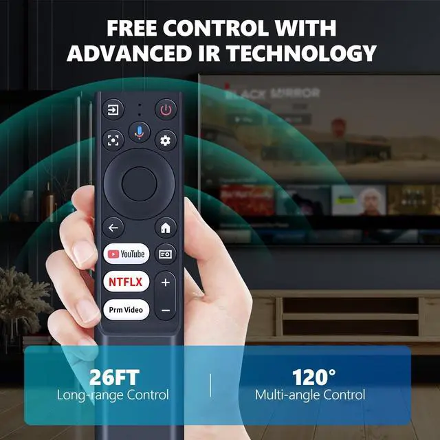 Alt view image 5 of 5 - PZL Replacement Projector Remote Control for HAPPRUN H1 Projector, for TCL C1 GTV