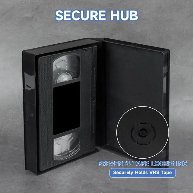 Alt view image 5 of 5 - BOATISLE 60 Pack VHS Album Case, Black VHS Tape Protector Case, VHS Cassette Box with Full Window Cover