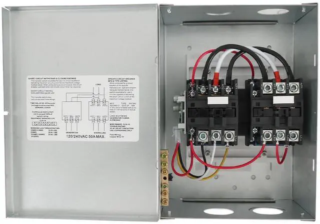 Main image of Rimamoka RV Automatic Transfer Switch, 120/240 VAC, 50 Amp, Automatic Transfer Relay Switch for RV, Speedboats