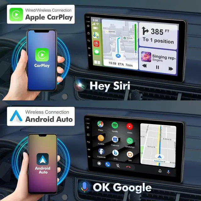 Alt view image 3 of 5 - 4Core+64GB 9 Inch Touchscreen Android 14 Car Radio Stereo for Dodge Grand Caravan 2011-2020/Chrysler Town&Country 2011-2016/Grand Voyager 2011-2015 with CarPlay/Android Auto Support WiFi6/BT5.4/SWC