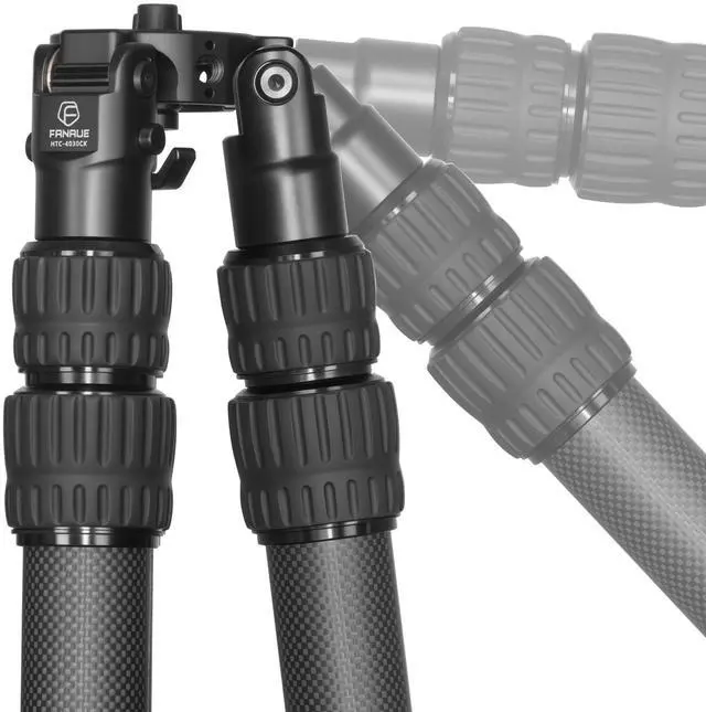 Alt view image 3 of 5 - FANAUE Carbon Fiber Tripod, 68" Professional Camera Tripod, Compact Lightweight Tripods with 3-Section Legs, Load Up to 40 lbs, for DSLR Camera - HTC-4030CK
