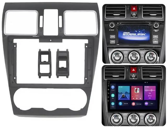Main image of 9'' Car Radio Stereo Dash Install Kit Fascia Panel Trim fits for Subaru Forester 2015-2018 Impreza XV CROSSTREK WRX LEVORG 2014 Installation Aftermarket Stereo Headunit