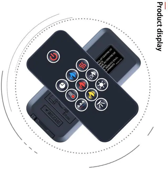 Alt view image 2 of 5 - SJUIF Replacement Remote Control for Napoleon Electric Fireplace W190-0136-SER NEFVC32H NEFVC38H NEFB50H-SV NEFB60H-SV NEFP32-5019W