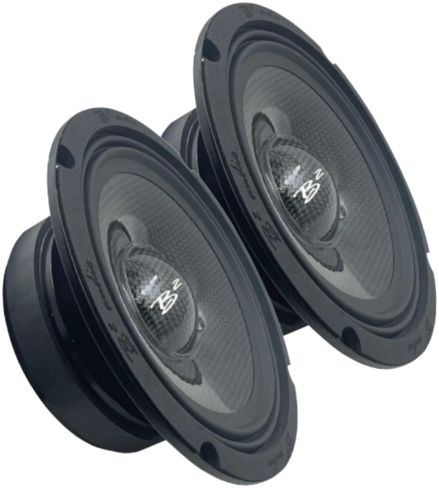 Main image of B2 Audio Pair of 8" Carbon Fiber 3.3-Ohm 100 Watts Shallow Mount Water Resistant Speakers