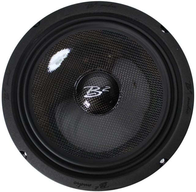 Alt view image 2 of 5 - B2 Audio Pair of 8" Carbon Fiber 3.3-Ohm 100 Watts Shallow Mount Water Resistant Speakers