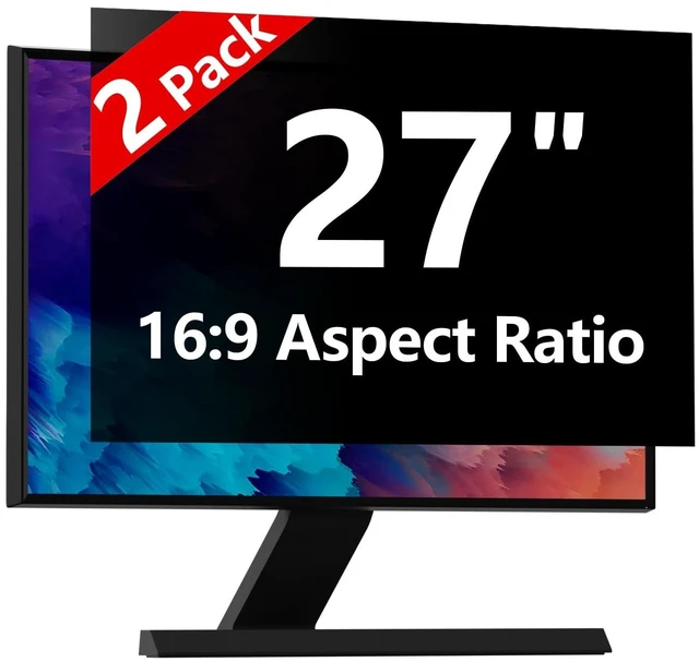 Main image of 2-Pack 27-Inch Computer Privacy Screen for 16:9 Monitor