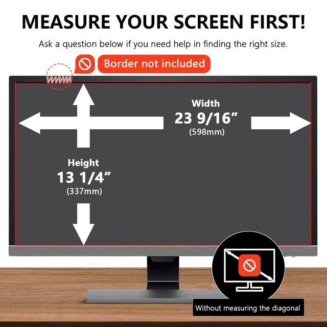 Alt view image 3 of 5 - 2-Pack 27-Inch Computer Privacy Screen for 16:9 Monitor