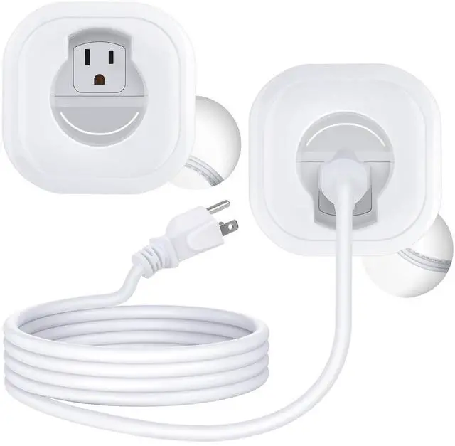 Main image of ELECPOW Wall Mounted TV Cord Hider White Wire Hiders for in-Wall Cable Management System, Power & Low Voltage Cable Management, Hole Saw Drill Attachment, Professional Installation for Clean Look