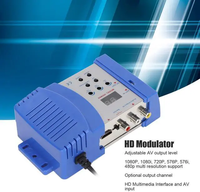 Alt view image 4 of 5 - Archuu RF Modulator HDMI Converter, Demodulator Composite Adapter w/Antenna in/Out & Channel Switch, HD Modulator PAL NTSC Format Drive Free HD Multimedia Interface(US Plug)