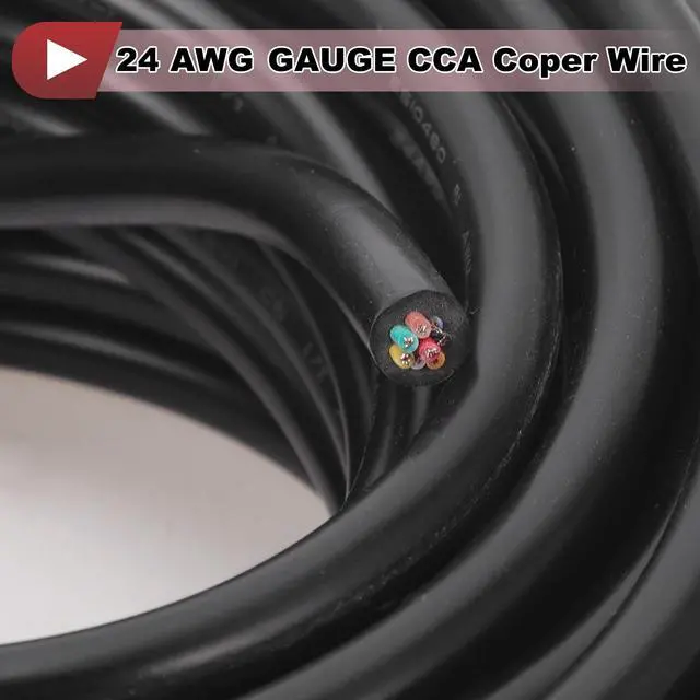 Alt view image 5 of 5 - HEROFFIX Electrical Ground Wire Automotive Power Wire 98FT Black TC 1 Pcs 24AWG 8 Conductor Fully Insulated& Soft Touch Jacket Universal