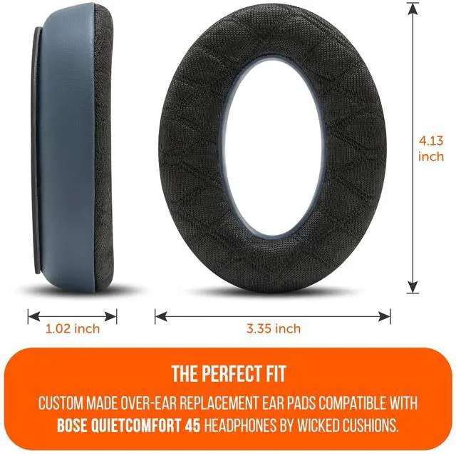 Alt view image 5 of 5 - WC Freeze V2 QC45 Cooling Gel Earpads Compatible with Bose QuietComfort 45, QuietComfort SE & QC Wireless (2023) by Wicked Cushions ^^ Freeze V2 Cooling Fabric, Extreme Comfort ^^ Midnight