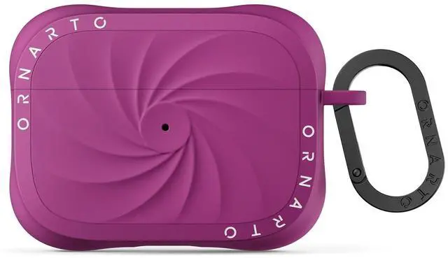 Main image of ORNARTO Vortuxe for AirPods Pro 2 Case - 2X MIL-STD Drop Protection, Liquid Silicone Shockproof Cover with Carabiner, Sleek Aesthetic Case for AirPods Pro 2nd / 1st Generation-Fuch
