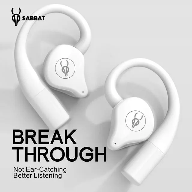 Alt view image 5 of 5 - ICESOMNUS Sabbat Q12 Jurassic-Themed Open-Ear Bluetooth 5.4 Headphones, Ear-Hook Wireless Earbuds, Non-in-Ear Sport Running Earphones, High-Fidelity Sound, Noise Cancelling, 2026 (Sprouting Gre