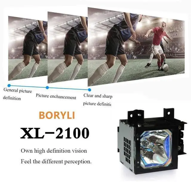 Alt view image 4 of 4 - BORYLI Projector Lamp XL-2100 XL-2100U Bulb with Housing for KF-50WE620,KF-50WE610,KDF-50WE655, KDF-42WE655,KF-60WE610,KF-42WE610,KDF-60XBR950,KDF-70XBR950