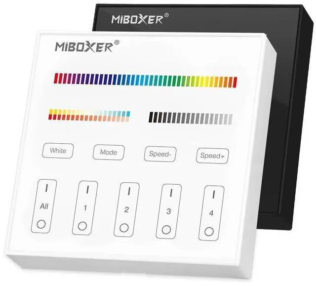 Alt view image 2 of 5 - Miboxer B4 4-Zone Panel Remote RGB+CCT (Black)