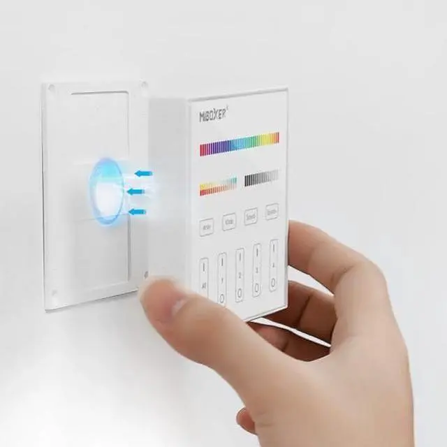 Alt view image 3 of 5 - Miboxer B4 4-Zone Panel Remote RGB+CCT (Black)