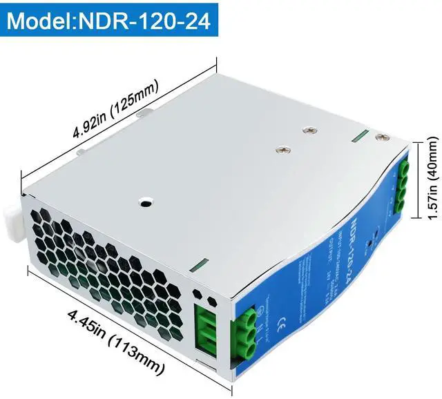 Alt view image 2 of 5 - 24Vdc Power Supply NDR 120W;Dual Output (Input:100-240VAC,Output:24VDC,50/60HZ) Power Supply Switch Switching Converter DC (24V 5A)(4pcs)