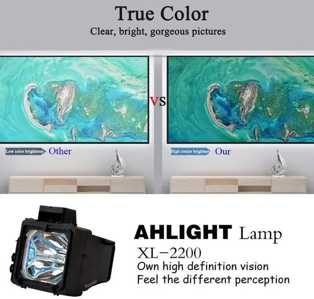 Alt view image 4 of 4 - TV Lamp xl-2200 XL-2200U for KDF-55WF655, KDF-55XS955, KDF-60WF655, KDF-60XS955, KDF-E55A20, KDF-E60A20