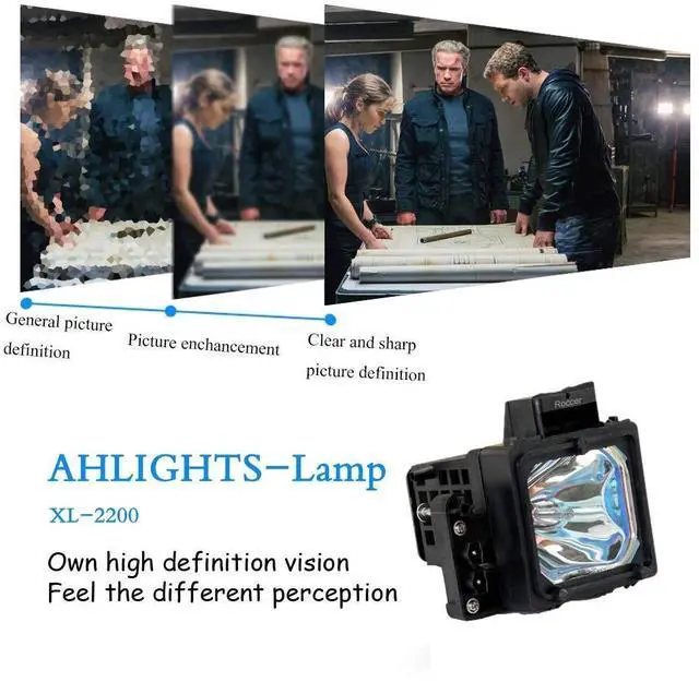 Alt view image 3 of 4 - TV Lamp xl-2200 XL-2200U for KDF-55WF655, KDF-55XS955, KDF-60WF655, KDF-60XS955, KDF-E55A20, KDF-E60A20