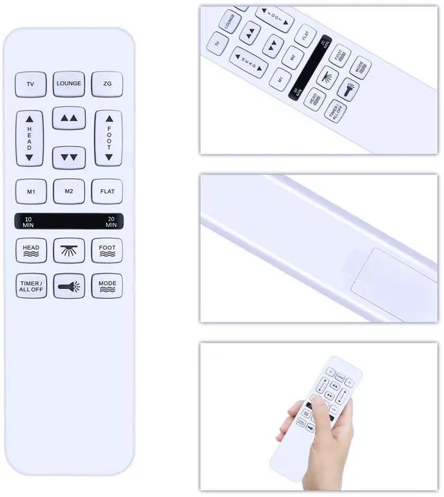 Alt view image 2 of 5 - SJUIF Replacement Remote Control for Mlily, Bedtech, or Richmat HJH55 Mattress Firm 600 or 3000 Control Box HJC18 iDealBed Custom Comfort Adjustable Bed Base