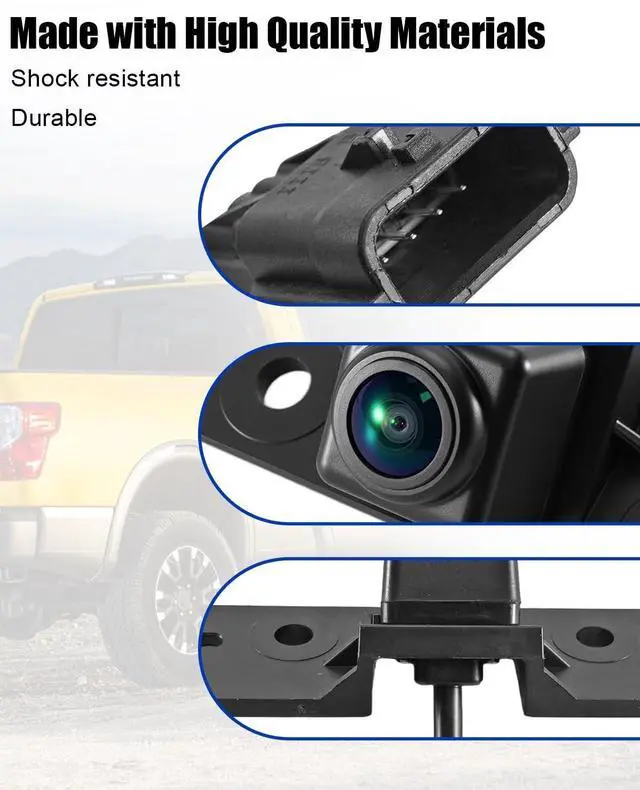 Alt view image 4 of 5 - Rear View Camera Fit for Nissan Titan XD 2016 2017 2018, Backup Reverse Camera Replace 28442-EZ00A 28442-EZ01A 28442EZ00A 28442EZ01A 592-189 592189 PAC259, Car Park Assist