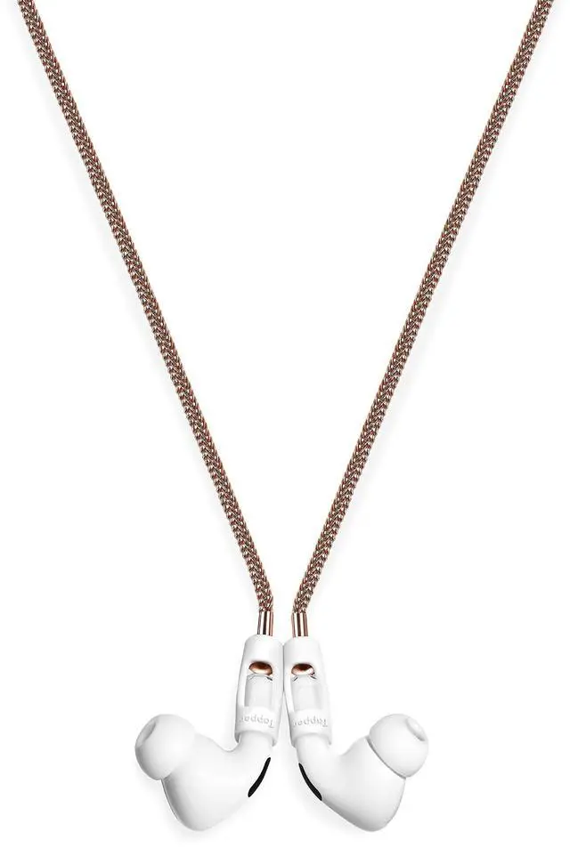 Alt view image 2 of 4 - Tapper 18K Rose Gold Plated Mesh Chain for AirPods & AirPods Pro