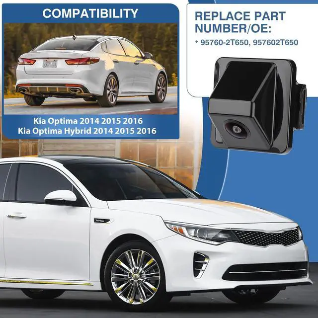 Alt view image 2 of 5 - 95760-2T650 Backup Camera Rear View Camera Fit for Kia Optima Hybrid 2014 2015 2016 Parking Park Assist Camera Replaces #957602T650
