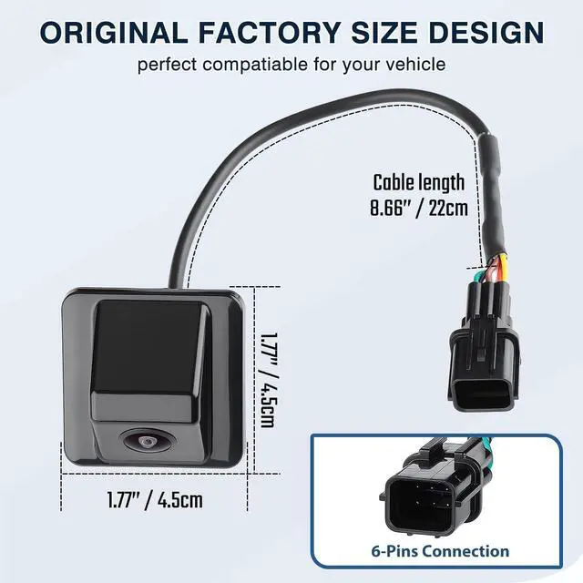 Alt view image 5 of 5 - 95760-2T650 Backup Camera Rear View Camera Fit for Kia Optima Hybrid 2014 2015 2016 Parking Park Assist Camera Replaces #957602T650