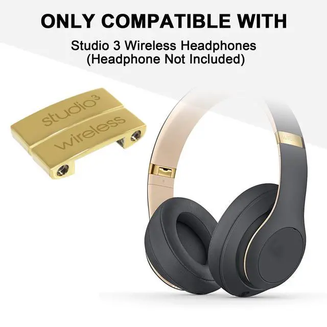 Alt view image 2 of 5 - Studio 3 Replacement Headband & Hinge Replacement for Beats Studio3 Headphone,Durable Parts Accessories Repair Kit Set(Gray Gold)