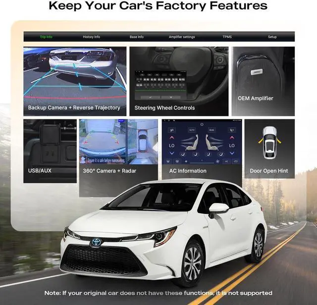 Alt view image 3 of 5 - Firstnav 8+256GB Car Radio for Toyota Corolla 2019-2022, 12.3" 1920720P QLED Touchscreen, Android 13, Wireless CarPlay/Android Auto, 8-Core, Bluetooth 5.0, 5G WiFi/4G LTE