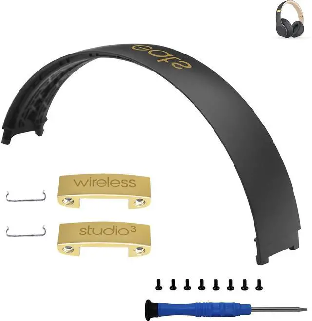 Main image of Studio 3 Replacement Headband & Hinge Replacement for Beats Studio3 Headphone,Durable Parts Accessories Repair Kit Set(Gray Gold)