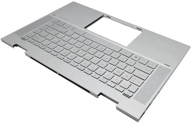Alt view image 4 of 5 - New Replacement for HP Envy 15-ES 15M-ES 15T-ES 15Z-EU 15-EU 15Z-EU000 15T-ES000 Laptop Upper Case Palmrest Backlit Keyboard Assembly Part M45474-001 M45489-001 (Silver)