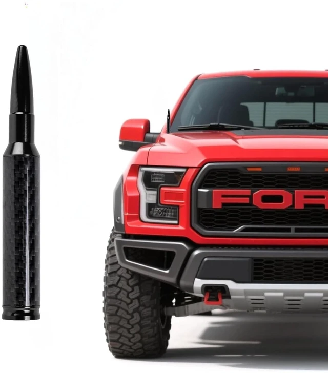Main image of FirFiltr 5.5IN Carbon Fiber Bullet Truck Antenna for F150 F250 F350 Bronco