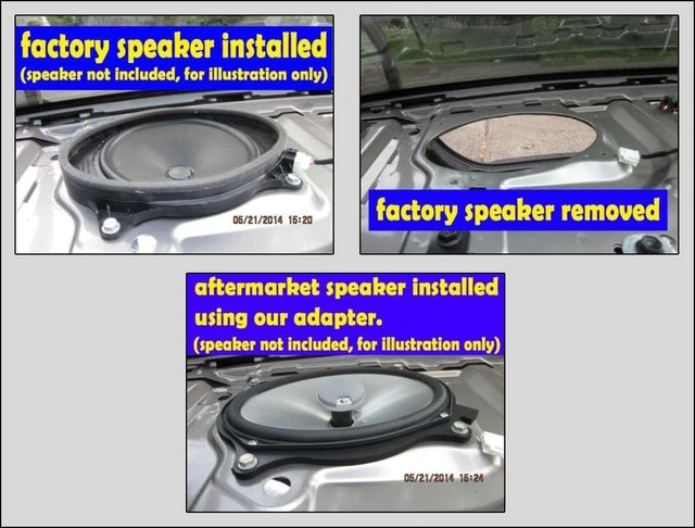 Alt view image 3 of 5 - 6x9" Speaker Adapter Spacer Rings Fits 2012-2016 Camry & 2014-2016 Corolla- SAK054_69-1 Pair