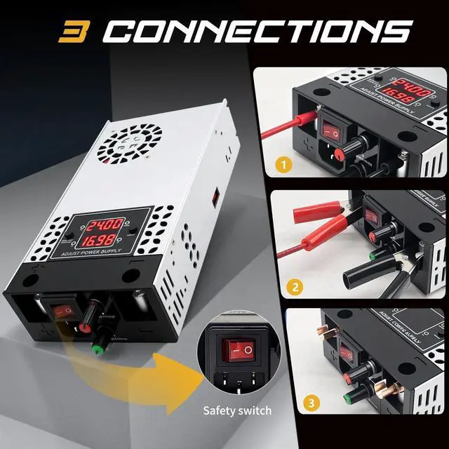 Alt view image 4 of 5 - New Version AC to DC Converter 0-60V 500W Digital Display Power Supply,SMPS 110V/120V to 0-60V 0-8.3A Adjustable Voltage Current Converter Switching DC Transformer Driver Adapter(DC0-60V/0-8.3A/500W)