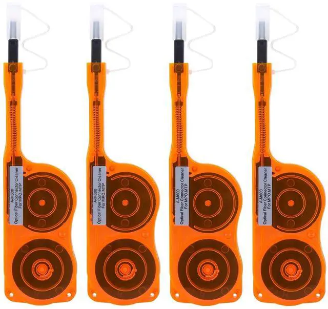 Main image of Duogalia 4 Pack Fiber Optic Cleaner Tools Cleaning Pen for MPO/MTP Connector, Optical Connector Cleaner Over 600 Cleans Fiber Endface Cleans & Optical Connector Cleans(Orange)