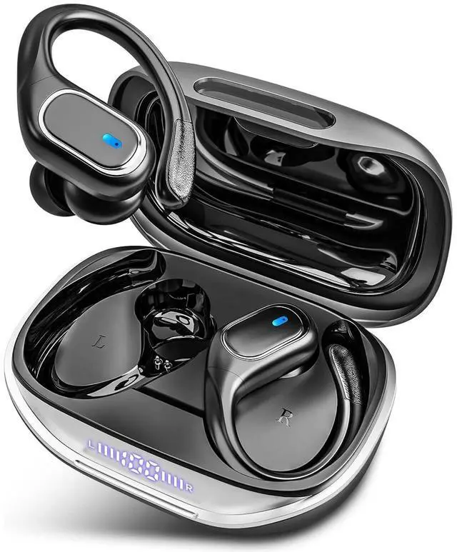 Main image of KESIEME Wireless Earbuds Bluetooth Headphones 80Hrs Playtime Ear Buds IPX7 Waterproof Sports Earphones Wireless Charging Case Over-Ear Earhooks Headest (Black)