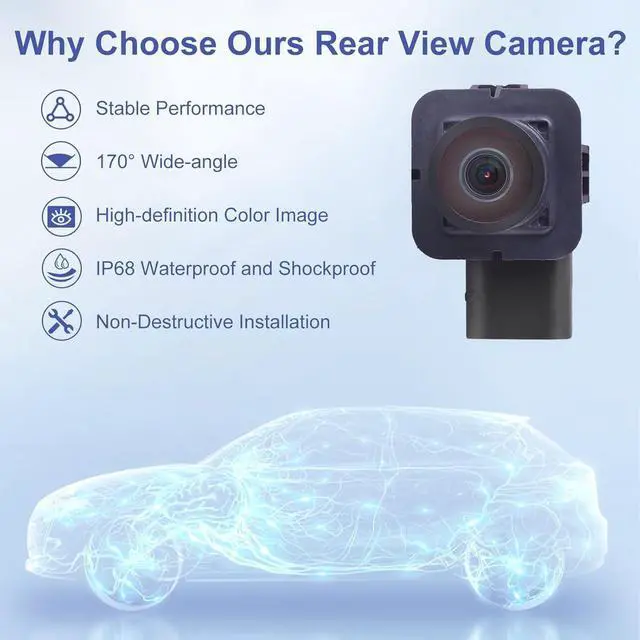 Alt view image 4 of 5 - Backup Camera DT1Z-19G490-C, HD Rear View Parking Reverse Camera Compatible with Ford Transit Connect 2015 OE Replacement Park Assist Backup Camera