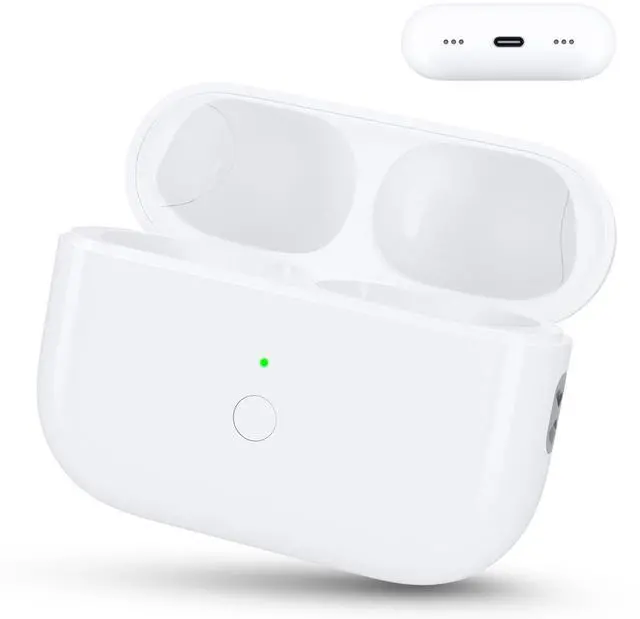 Main image of Wireless Charging Case Compatible for AirPods Pro 1st & 2nd Gen ^^ Replacement Case with USB-C Port, Bluetooth Pairing Sync Button, Fast Charging, Compact Design