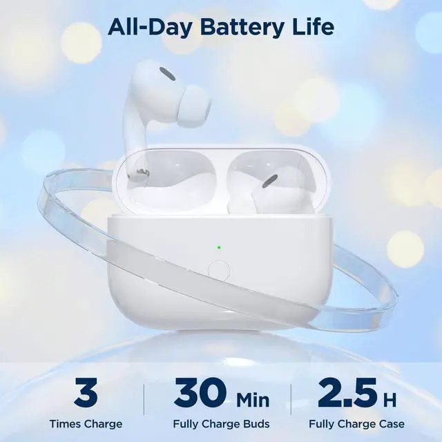 Alt view image 5 of 5 - Wireless Charging Case Compatible for AirPods Pro 1st & 2nd Gen ^^ Replacement Case with USB-C Port, Bluetooth Pairing Sync Button, Fast Charging, Compact Design