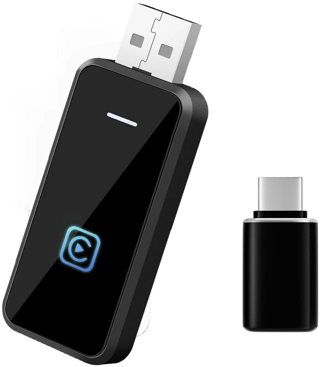Main image of YSUNZIA 2-in-1 Wireless CarPlay Adapter for iPhone iOS 10+ 2026 Updated, USB-A/Type-C Wired to Wireless CarPlay Dongle with Android Auto Support, Auto Reconnect CarPlay Adapter for Cars
