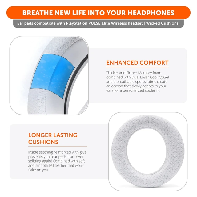 Alt view image 4 of 5 - WC Freeze Pulse Elite - Cooling Gel Earpads for PS5 Pulse Elite