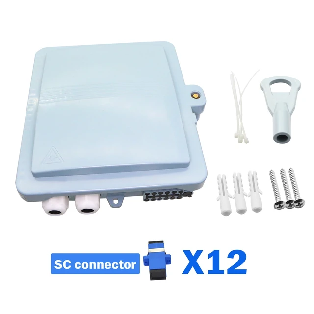 Alt view image 4 of 5 - PNGKNYOCN 12-Core FTTH Fiber Distribution Box, IP65, 12-Port, Indoor/Outdoor Optical Fiber Splicing