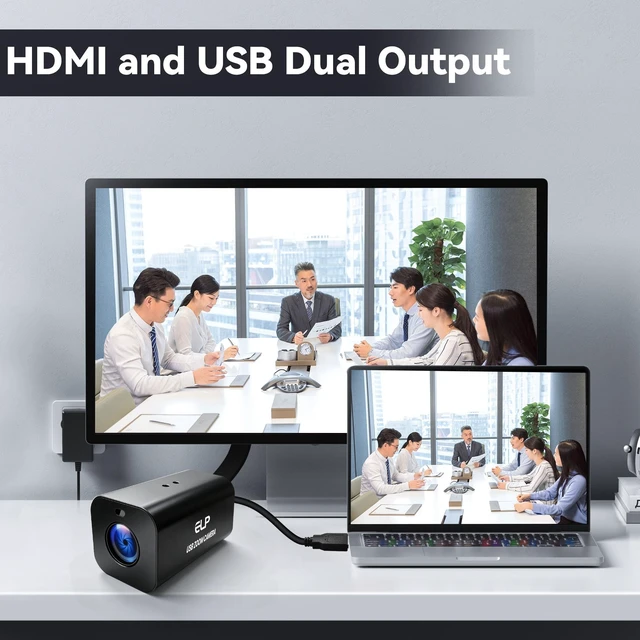 Alt view image 3 of 5 - IFWATER 60fps High Speed 4K USB Camera,21X Zoom USB2.0&HDMI Dual Interface,38402160 High Resolution,H.264 H.265 Encoding,Plug&Play for Windows Mac OS Linux Projector Live Streaming