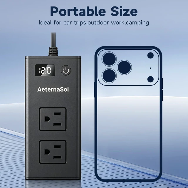 Alt view image 4 of 5 - 200W Portable 12V to 110v Car Charger Power Inverters for Vehicles