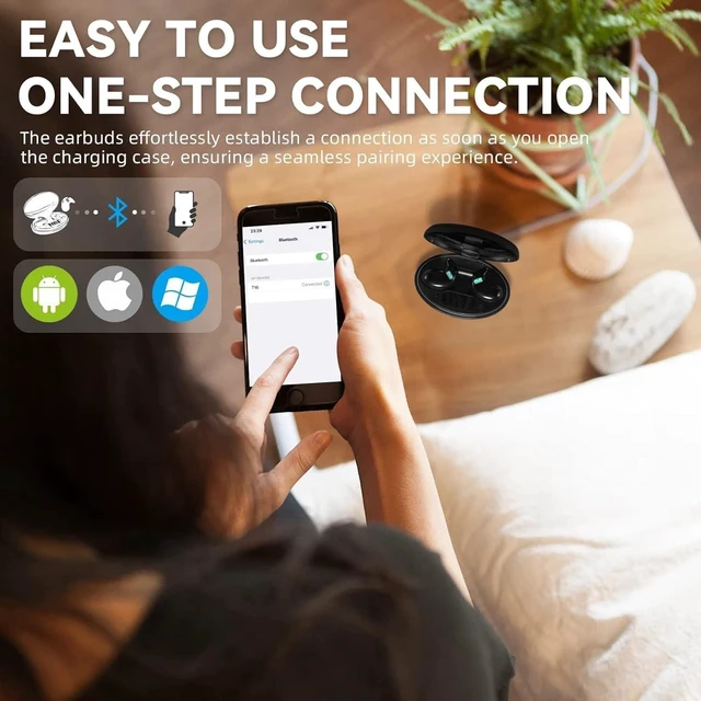 Alt view image 5 of 5 - Mudtun Sleep Earbuds Ultra-Thin Wireless Bluetooth 5.3 Earbuds for Side Sleepers, Noise Blocking Sleep Headphones with 6H Playtime, Ergonomic Mini Design for Small Ears, (Deep Black)