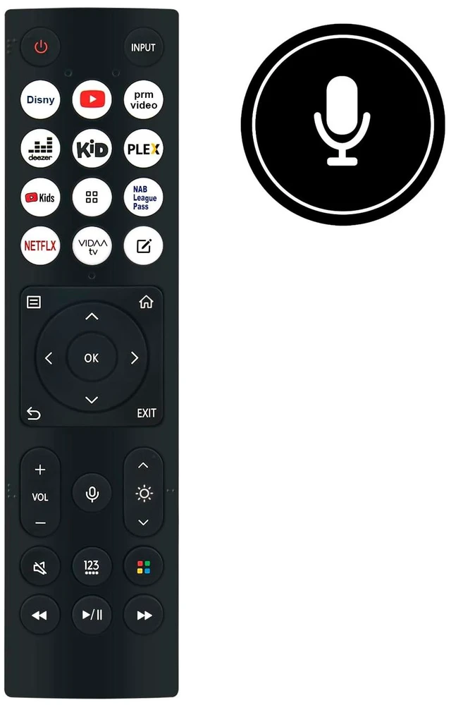 Alt view image 2 of 5 - WINFLIKE ERF3E96H Voice Remote Control Replace for Hisense 4K Laser Cinema