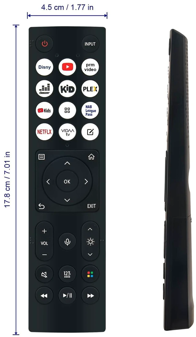Alt view image 5 of 5 - WINFLIKE ERF3E96H Voice Remote Control Replace for Hisense 4K Laser Cinema