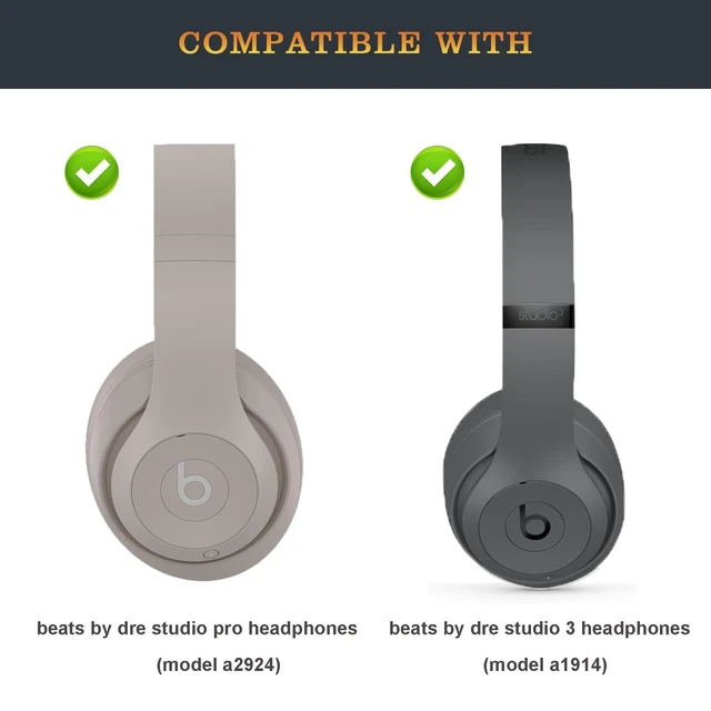 Alt view image 2 of 5 - Beat Studio Pro Replacement Headband and Hinges Same as the OEM Arch Band + Hinge Repair Kit Parts Compatible with Beats by Dre Studio Pro (A2924) and Studio 3 (A1914) Headphones (Sandstone)